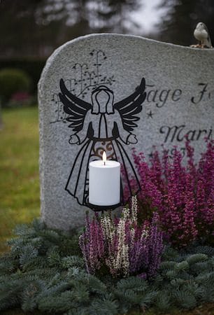 Flamme Deco LED Gravljus 21.5 cm - svart - Utemöbler & utemiljö - Trädgårdsdekoration & utemiljö - Trädgårdsbelysning