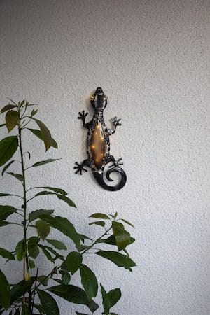 Gecko Solcellsdekoration 27 cm - svart - Utemöbler & utemiljö - Trädgårdsdekoration & utemiljö - Trädgårdsbelysning