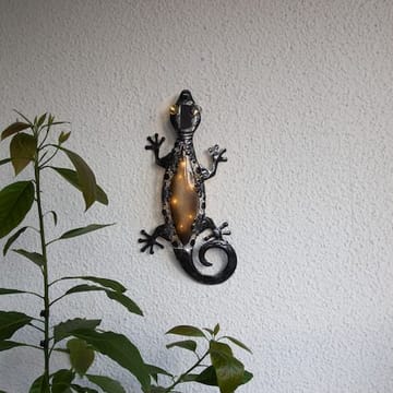 Gecko Solcellsdekoration 27 cm - svart - Utemöbler & utemiljö - Trädgårdsdekoration & utemiljö - Trädgårdsbelysning