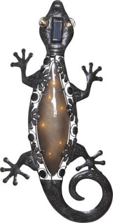 Gecko Solcellsdekoration 27 cm - svart - Utemöbler & utemiljö - Trädgårdsdekoration & utemiljö - Trädgårdsbelysning