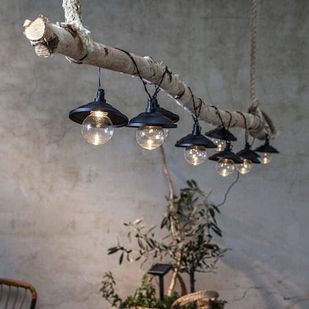 Globe Shade Solcellsslinga 180 cm - svart och transparent - Utemöbler & utemiljö - Trädgårdsdekoration & utemiljö - Trädgårdsbelysning