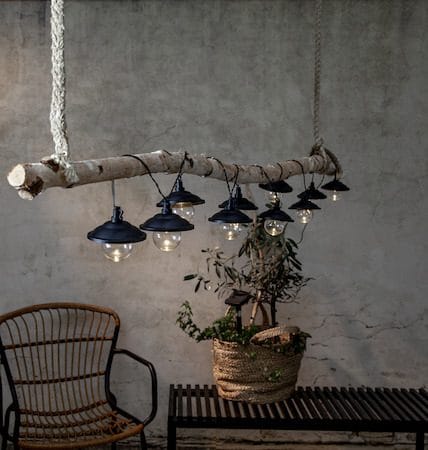 Globe Shade Solcellsslinga 180 cm - svart och transparent - Utemöbler & utemiljö - Trädgårdsdekoration & utemiljö - Trädgårdsbelysning