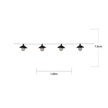 Globe Shade Solcellsslinga 180 cm - svart och transparent - Utemöbler & utemiljö - Trädgårdsdekoration & utemiljö - Trädgårdsbelysning