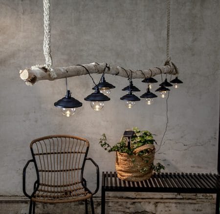 Globe Shade Solcellsslinga 180 cm - svart och transparent - Utemöbler & utemiljö - Trädgårdsdekoration & utemiljö - Trädgårdsbelysning