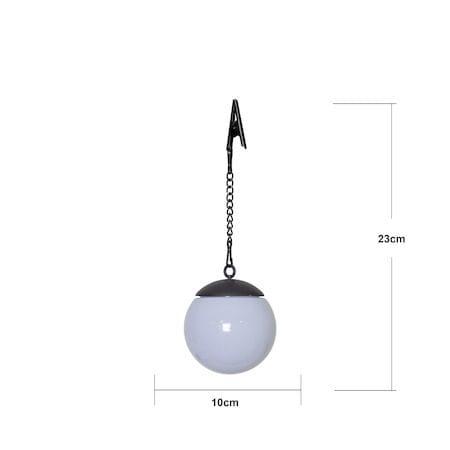 Globus Solcellsdekoration 10 cm - vit och svart - Utemöbler & utemiljö - Trädgårdsdekoration & utemiljö - Trädgårdsbelysning