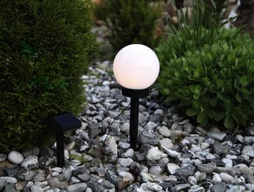 Globus Solcellsdekoration 15 cm - vit - Utemöbler & utemiljö - Trädgårdsdekoration & utemiljö - Trädgårdsbelysning