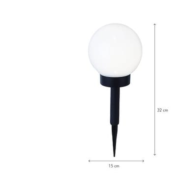 Globus Solcellsdekoration 15 cm - vit - Utemöbler & utemiljö - Trädgårdsdekoration & utemiljö - Trädgårdsbelysning