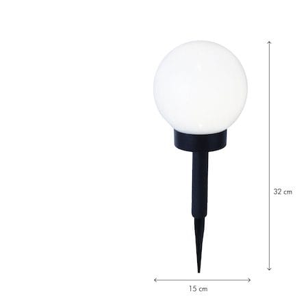 Globus Solcellsdekoration 15 cm - vit - Utemöbler & utemiljö - Trädgårdsdekoration & utemiljö - Trädgårdsbelysning
