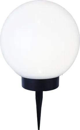 Globus Solcellsdekoration 20 cm - vit och svart - Utemöbler & utemiljö - Trädgårdsdekoration & utemiljö - Trädgårdsbelysning