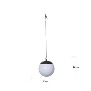 Globus Solcellsdekoration 20 cm - vit - Utemöbler & utemiljö - Trädgårdsdekoration & utemiljö - Trädgårdsbelysning