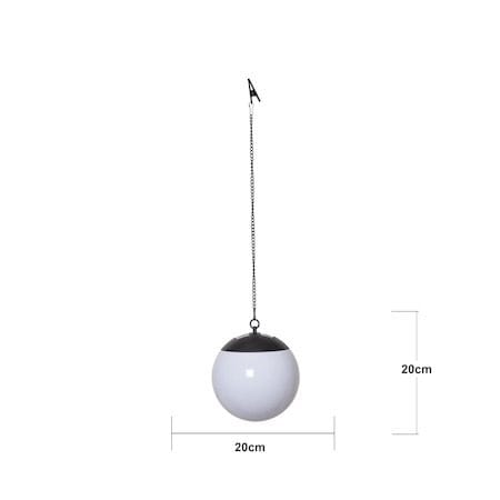 Globus Solcellsdekoration 20 cm - vit - Utemöbler & utemiljö - Trädgårdsdekoration & utemiljö - Trädgårdsbelysning