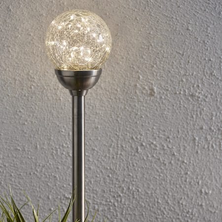 Glory Solcellspinne 45 cm - silver-klar - Utemöbler & utemiljö - Trädgårdsdekoration & utemiljö - Trädgårdsbelysning