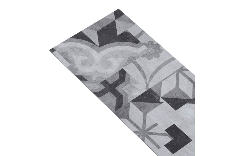 Golvbrädor PVC 4,46 m² 3 mm självhäftande grå mönster - Grå - Trall
