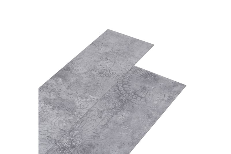 Golvbrädor PVC 4,46 m² 3 mm självhäftande cementgrå - Trall