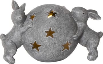 Harriet Solcellsdekoration 24 cm - grå - Utemöbler & utemiljö - Trädgårdsdekoration & utemiljö - Trädgårdsfigurer & trädgårdsprydnad