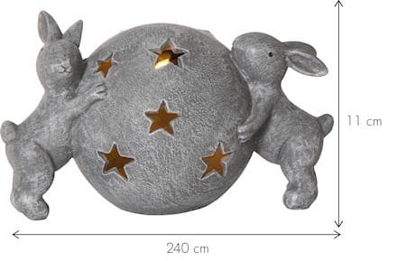 Harriet Solcellsdekoration 24 cm - grå - Utemöbler & utemiljö - Trädgårdsdekoration & utemiljö - Trädgårdsfigurer & trädgårdsprydnad