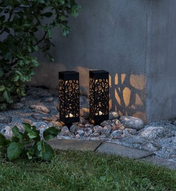 Izola 2 pack Solcellsdekoration 18 cm - svart - Utemöbler & utemiljö - Trädgårdsdekoration & utemiljö - Trädgårdsbelysning