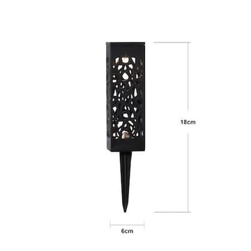 Izola 2 pack Solcellsdekoration 18 cm - svart - Utemöbler & utemiljö - Trädgårdsdekoration & utemiljö - Trädgårdsbelysning