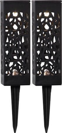 Izola 2 pack Solcellsdekoration 18 cm - svart - Utemöbler & utemiljö - Trädgårdsdekoration & utemiljö - Trädgårdsbelysning