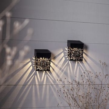 Izola Wall 2 pack Solcellsvägglykta 7.5 cm - svart - Utemöbler & utemiljö - Trädgårdsdekoration & utemiljö - Trädgårdsbelysning