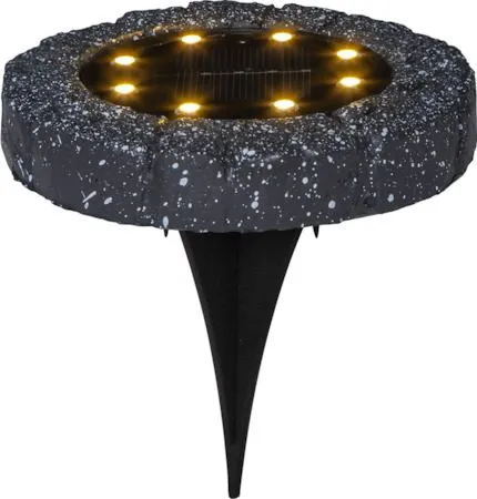 Lawnlight 2 pack SolcellsSpotlight 11 cm - grå med vita prickar - Utemöbler & utemiljö - Trädgårdsdekoration & utemiljö - Trädgårdsbelysning