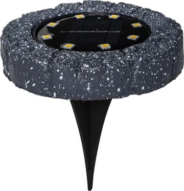Lawnlight 2 pack SolcellsSpotlight 11 cm - grå med vita prickar - Utemöbler & utemiljö - Trädgårdsdekoration & utemiljö - Trädgårdsbelysning