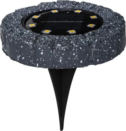 Lawnlight 2 pack SolcellsSpotlight 11 cm - grå med vita prickar - Utemöbler & utemiljö - Trädgårdsdekoration & utemiljö - Trädgårdsbelysning