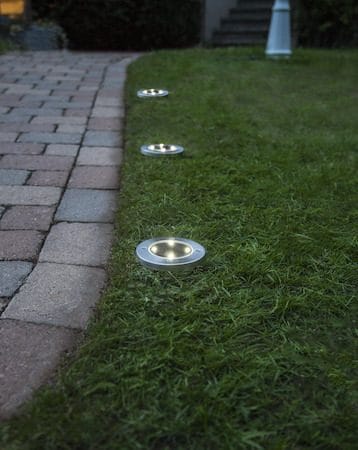 Lawnlight 3 pack Solcellsspotlight 11.5 cm - silver - Utemöbler & utemilj ö - Trädgårdsdekoration & utemiljö - Trädgårdsbelysning