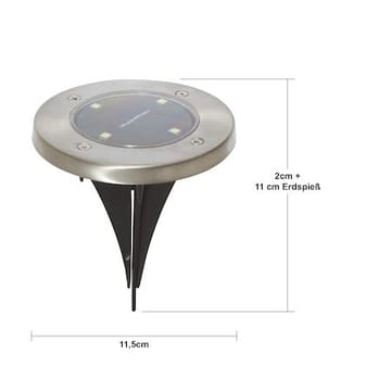 Lawnlight 3 pack Solcellsspotlight 11.5 cm - silver - Utemöbler & utemiljö - Trädgårdsdekoration & utemiljö - Trädgårdsbelysning