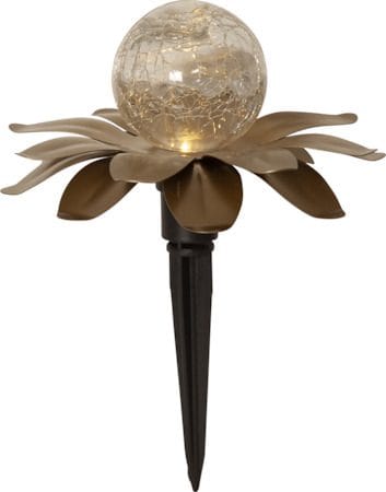 Lilly Solcellsdekoration 130 cm - guld - Utemöbler & utemiljö - Trädgårdsdekoration & utemiljö - Trädgårdsbelysning
