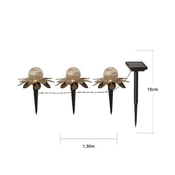 Lilly Solcellsdekoration 130 cm - guld - Utemöbler & utemiljö - Trädgårdsdekoration & utemiljö - Trädgårdsbelysning