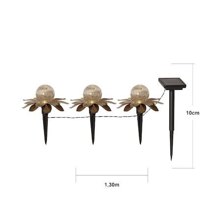 Lilly Solcellsdekoration 130 cm - guld - Utemöbler & utemiljö - Trädgårdsdekoration & utemiljö - Trädgårdsbelysning