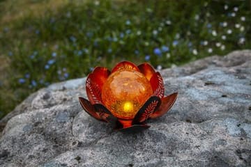 Lilly Solcellsdekoration 24 cm - bärnsten/koppar - Utemöbler & utemiljö - Trädgårdsdekoration & utemiljö - Trädgårdsbelysning