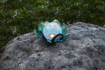 Lilly Solcellsdekoration 24 cm - silverblå/transparent - Utemöbler & utemiljö - Trädgårdsdekoration & utemiljö - Trädgårdsbelysning