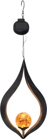 Melilla Solcellsdekoration 18 cm - svart och bärnstensfärgad - Utemöbler & utemiljö - Trädgårdsdekoration & utemiljö - Trädgårdsbelysning
