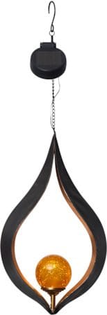 Melilla Solcellsdekoration 18 cm - svart och bärnstensfärgad - Utemöbler & utemiljö - Trädgårdsdekoration & utemiljö - Trädgårdsbelysning