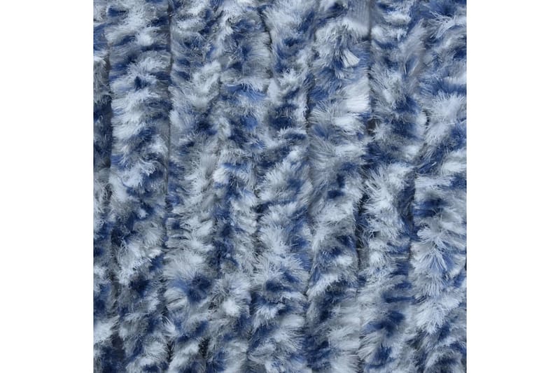 Insektsdraperi blå, vit och silver 100x220 cm chenille - Blå - Myggnät & insektsnät