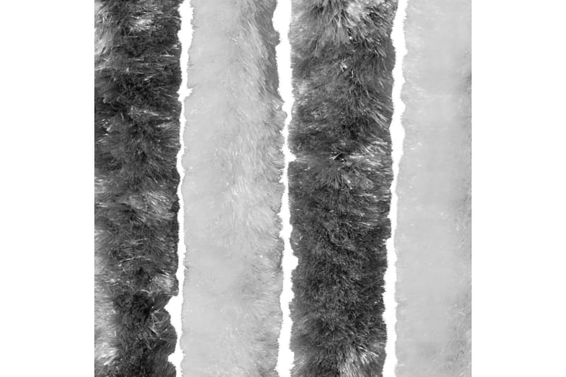 Insektsdraperi grå och vit 56x200 cm chenille - Grå|Vit - Myggnät & insektsnät
