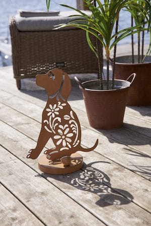 Oxidog Solcellsdekoration 25 cm - rost - Utemöbler & utemiljö - Trädgårdsdekoration & utemiljö - Trädgårdsbelysning
