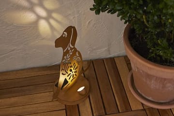 Oxidog Solcellsdekoration 25 cm - rost - Utemöbler & utemiljö - Trädgårdsdekoration & utemiljö - Trädgårdsbelysning