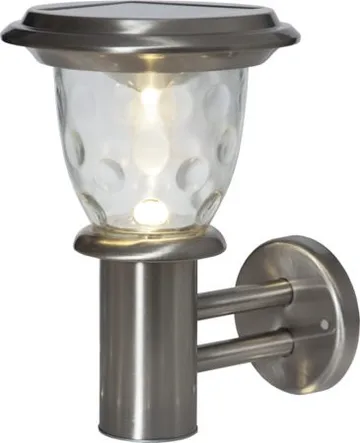 Pireus Solcellsvägglykta 19 cm - silver - Utemöbler & utemiljö - Trädgårdsdekoration & utemiljö - Trädgårdsbelysning