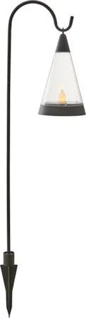 Pisa Solcellsdekoration 70 cm, svart och transparent
