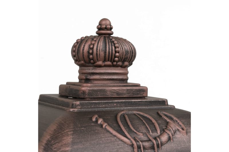 Markpostlåda vintage stil rostfri aluminium brons - Brun - Brevlåda