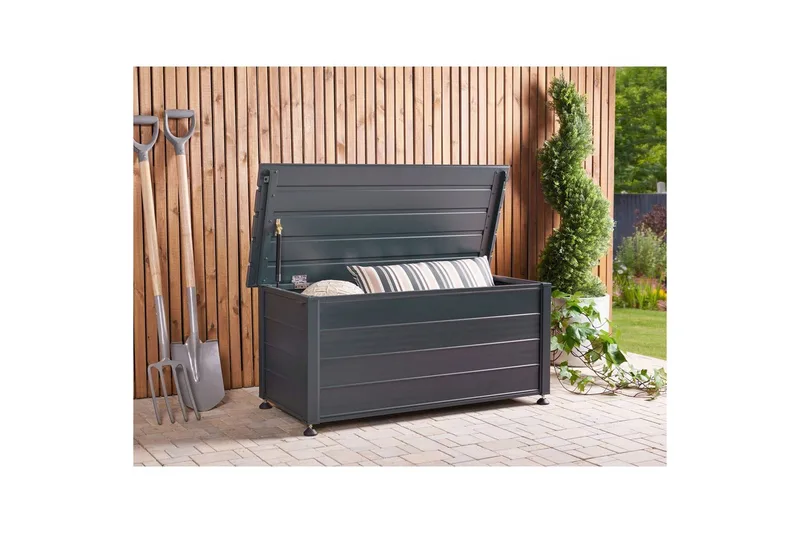 Låda Campalto Grå, 113x50x52 cm - Grå, 113x50x52 cm - Utemöbler & utemiljö - Trädgårdsdekoration & utemiljö - Postlåda & post - Fastighetsbox