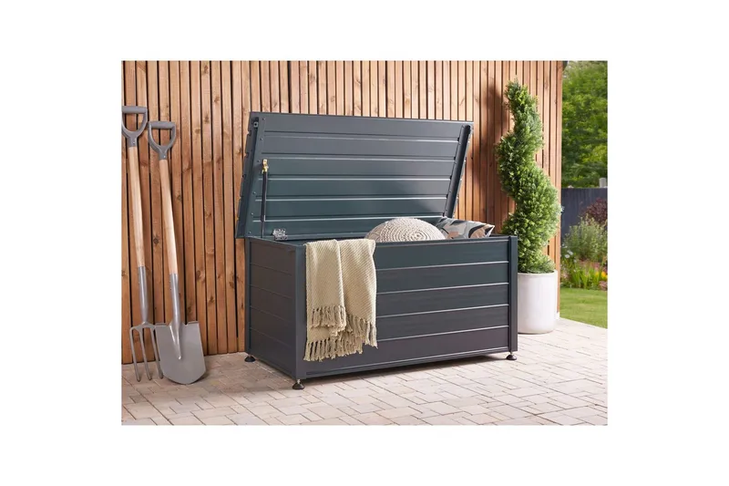 Låda Campalto Grå, 123x60x60 cm - Grå, 123x60x60 cm - Utemöbler & utemiljö - Utomhusförvaring - Dynförvaring - Dynbox & dynlåda