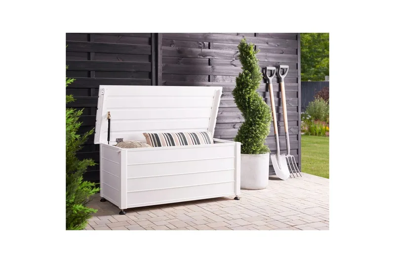 Låda Campalto Vit, 113x50x52 cm - Vit, 113x50x52 cm - Utemöbler & utemiljö - Trädgårdsdekoration & utemiljö - Postlåda & post - Fastighetsbox