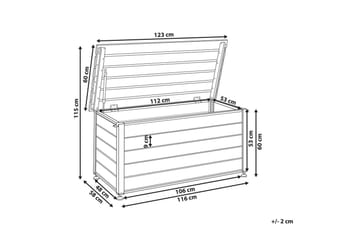 Låda Campalto Vit, 123x60x60 cm - Vit, 123x60x60 cm - Utemöbler & utemiljö - Trädgårdsdekoration & utemiljö - Postlåda & post - Fastighetsbox
