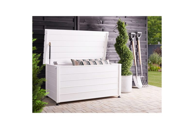 Låda Campalto Vit, 123x60x60 cm - Vit, 123x60x60 cm - Utemöbler & utemiljö - Trädgårdsdekoration & utemiljö - Postlåda & post - Fastighetsbox