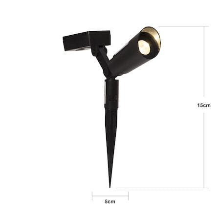Powerspot 2 pack SolcellsSpotlight 5 cm - svart - Utemöbler & utemiljö - Trädgårdsdekoration & utemiljö - Trädgårdsbelysning