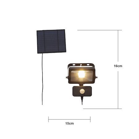 Powerspot Solcellsspotlight 15 cm - svart - Utemöbler & utemiljö - Trädgårdsdekoration & utemiljö - Trädgårdsbelysning